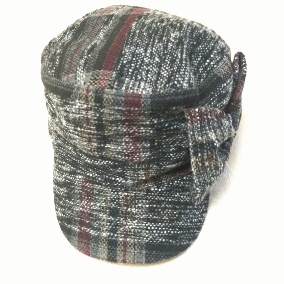 Tickled Pink Tweed Newsboy Cap w Bow - Picture 3 of 10
